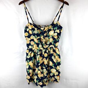 AUW Citrus Fruit Novelty Print Romper Women's Large (Check measurements) Strappy